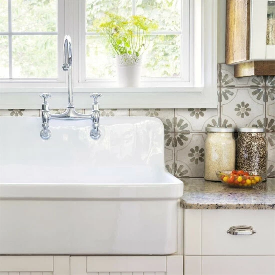 Brand new π― Merola Tile Kings Blume Encaustic 17.63" X 17.63" Sage Ceramic Floor And Wall Tile π€© - Image 6