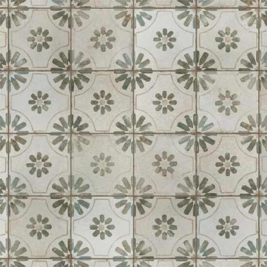 Brand new π― Merola Tile Kings Blume Encaustic 17.63" X 17.63" Sage Ceramic Floor And Wall Tile π€© - Image 7