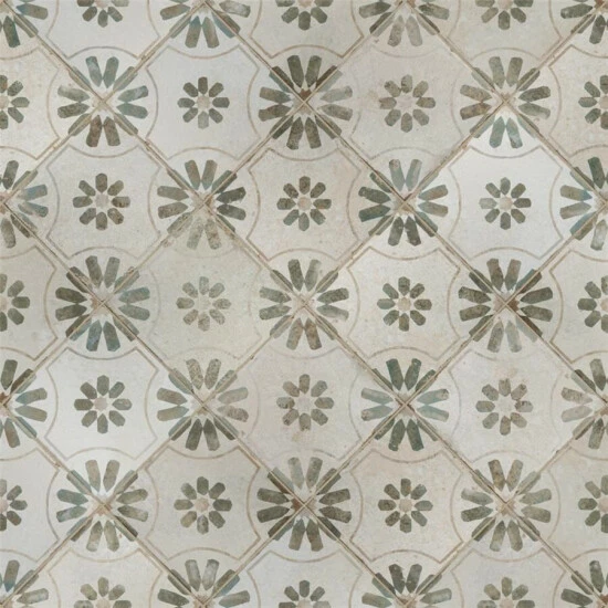 Brand new π― Merola Tile Kings Blume Encaustic 17.63" X 17.63" Sage Ceramic Floor And Wall Tile π€© - Image 8