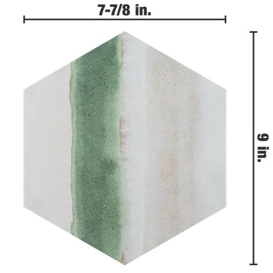 Best deal π Merola Tile Matter Hex Canvas Bone Green 7-7/8" X 9" Porcelain Floor And Wall Tile - Case (10 Tiles) - Case (10 Tiles) π― - Image 6