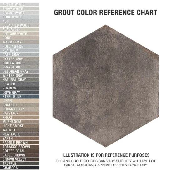 Outlet βοΈ Merola Tile D'Anticatto Hex Notte 11" X 12.63" Porcelain Floor And Wall Tile βοΈ - Image 4