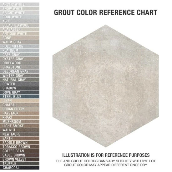 Deals β€οΈ Merola Tile Boston Ferro Hex Bianco 14.13" X 16.25" Porcelain Floor And Wall Tile 𧨠- Image 5