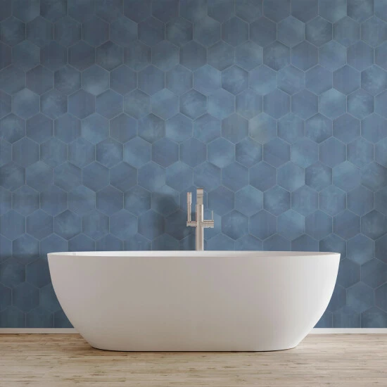 Budget βοΈ Merola Tile Horizon Hex Azul 7-3/4" X 9" Ceramic Floor And Wall Tile π