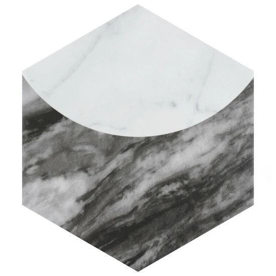 Best Pirce π Merola Tile Classico Bardiglio Hex Moon Carrara 7" X 8" Porcelain Floor And Wall Tile β€οΈ - Image 2