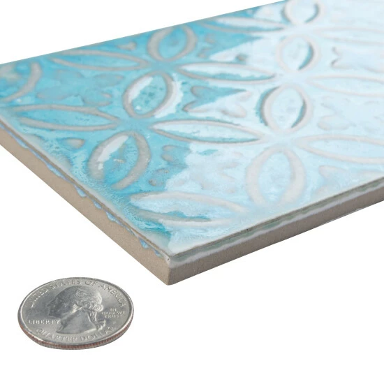 Top 10 β Merola Tile Zurbaran Aquamarina 4-1/2" X 8-7/8" Ceramic Wall Tile π - Image 3
