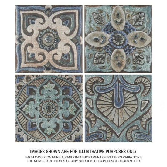 Cheap 𧨠Merola Tile Mandala Decor Mix 7.86" X 7.86" Ceramic Wall Tile π - Image 4