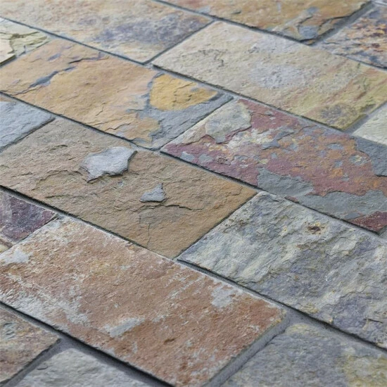 Best deal π Merola Tile Crag Subway Sunset 11.75" X 11.75" Slate Mosaic Tile β - Image 6