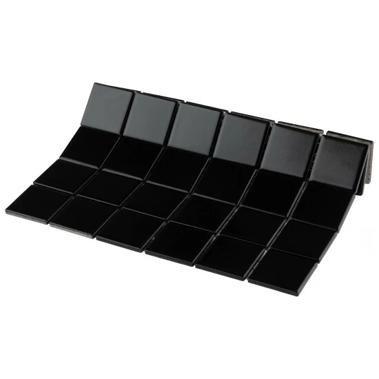 New π― Merola Tile Metro Quad Matte Black 11-3/4" X 11-3/4" Porcelain Mosaic Tile - Case (10 Tiles) π₯° - Image 4