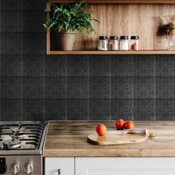 Coupon ✔️ Merola Tile Triplex Valverde Black 7.75" X 7.75" Ceramic Wall Tile 🥰
