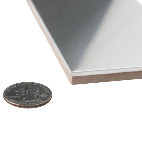 Best Pirce π Merola Tile Alloy 3" X 6" Stainless Steel Metal Over Porcelain Subway Wall Tile β - Image 6