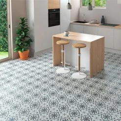 Discount 🥰 Merola Tile Berkeley Essence Sky Encaustic 17.86" X 17.86" Porcelain Floor And Wall Tile 🔥