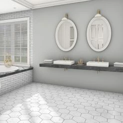 Wholesale 👏 Merola Tile Timeless Calacatta Hex 8.63" X 9.86" Porcelain Floor And Wall Tile 🧨