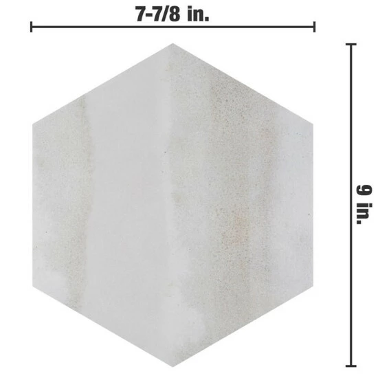 Top 10 β Merola Tile Matter Hex Canvas Bone Blue 7-7/8" X 9" Porcelain Floor And Wall Tile - Case (10 Tiles) - Case (10 Tiles) π₯ - Image 6