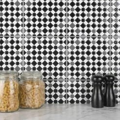 Best Pirce 🧨 Merola Tile Sevillano Giralda Dark Grey 7.86" X 7.86" Ceramic Wall Tile ❤️