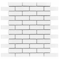 Best reviews of 🛒 Merola Tile Metro Brick Subway Glossy White 10-1/4" X 11-1/2" Porcelain Mosaic Tile - Case (10 Tiles) ✔️
