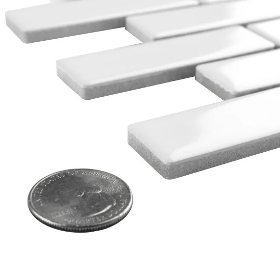 Best reviews of π Merola Tile Metro Brick Subway Glossy White 10-1/4" X 11-1/2" Porcelain Mosaic Tile - Case (10 Tiles) βοΈ - Image 2