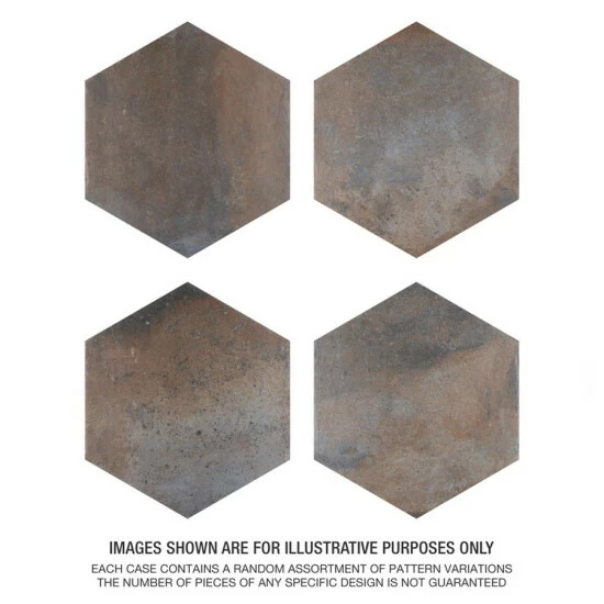 New π Merola Tile Boston Ferro Hex Ombra 14.13" X 16.25" Porcelain Floor And Wall Tile π - Image 4