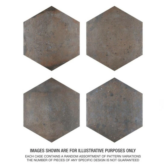 New π Merola Tile Boston Ferro Hex Ombra 14.13" X 16.25" Porcelain Floor And Wall Tile π - Image 5