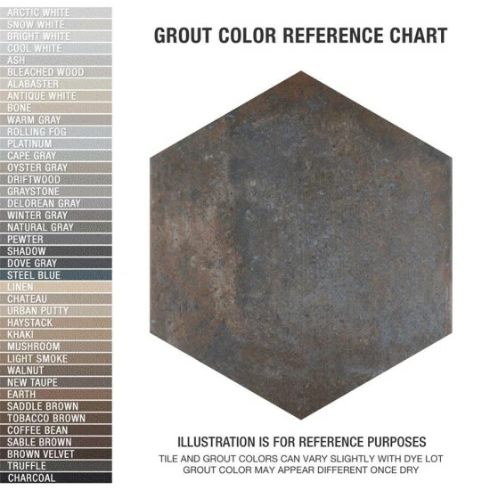 New π Merola Tile Boston Ferro Hex Ombra 14.13" X 16.25" Porcelain Floor And Wall Tile π - Image 6