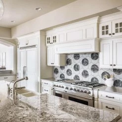 Discount 😍 Merola Tile Classico Bardiglio Hex Moon Dark 7" X 8" Porcelain Floor And Wall Tile - Case (25 Tiles) 💯