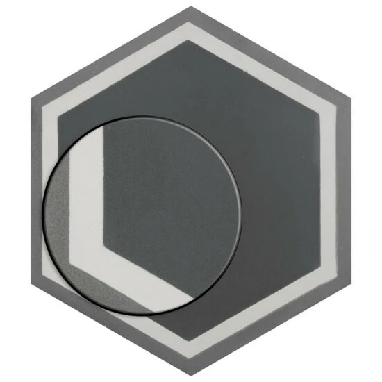 Coupon π₯ Merola Tile Cemento Hex Holland Passage Encaustic 7.86" X 9" Cement Handmade Floor And Wall Tile - 1 Tile βοΈ - Image 2