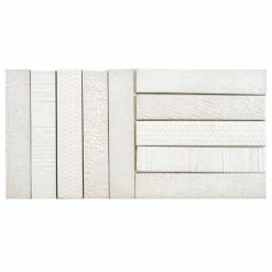 Best Pirce 👏 Merola Tile Tira Mattone Valge 10" X 20" X 12 Mm Porcelain Mosaic Tile 😉