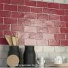 Best Pirce 😀 Merola Tile Antic Special Red Moon 3" X 6" Ceramic Wall Subway Tile ✨