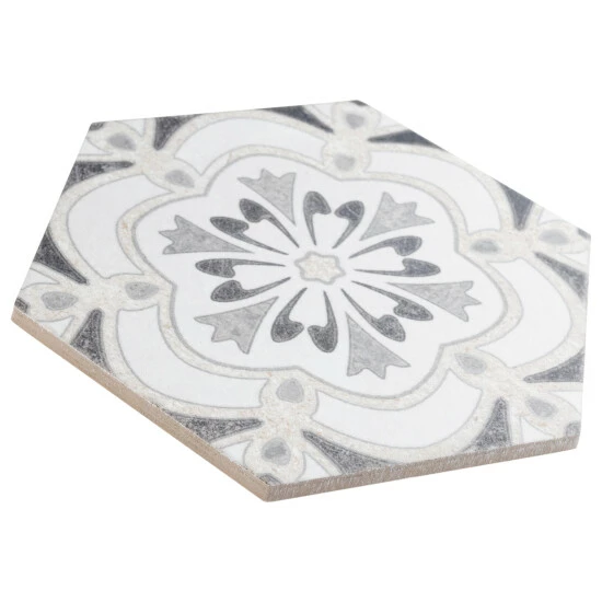 Cheapest βοΈ Merola Tile Mazzo Hex Deco Ruffle 8.5" X 9.75" Porcelain Floor And Wall Tile π - Image 8