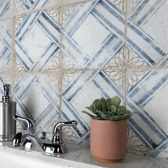 Discount π€© Merola Tile Kings Root Lattice 17.75x17.75-inch Ceramic Floor And Wall Tile - CASE π - Image 6