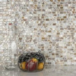 Coupon ⌛ Merola Tile Conchella Subway Natural 12.25" X 12.5" Natural Seashell Mosaic Tile 🔥