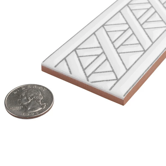 Budget π₯ Merola Tile Sevillano Listello Camino White 2" X 7.86" Ceramic Wall Trim Tile - (1 Tile) β¨ - Image 5