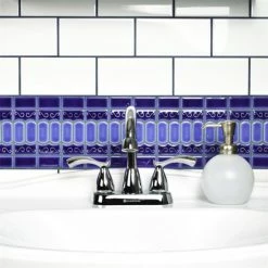 Deals 🧨 Merola Tile Modena Cobalt Blue 11.5" X 13.13" Porcelain Mosaic Tile 🔥