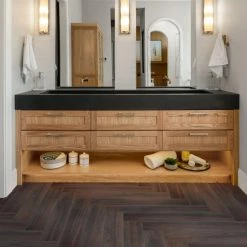 Outlet 🤩 Merola Tile Mt Royale Walnut 6 X 35-1/2 Porcelain Floor And Wall Tile 🔥