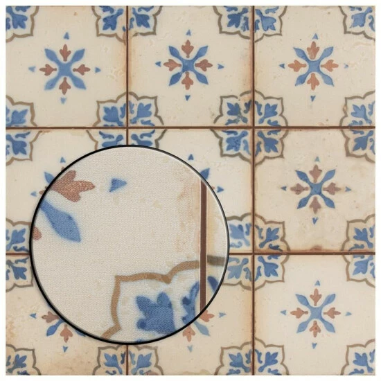 Deals π₯° Merola Tile Mirambel Azul Encaustic 13" X 13" Ceramic Floor And Wall Tile βοΈ - Image 3