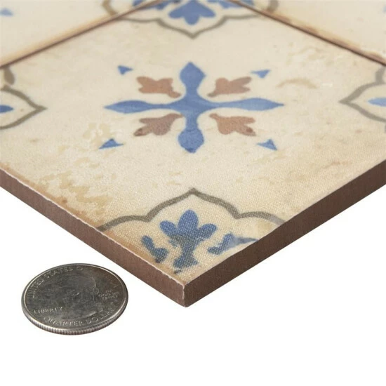 Deals π₯° Merola Tile Mirambel Azul Encaustic 13" X 13" Ceramic Floor And Wall Tile βοΈ - Image 5