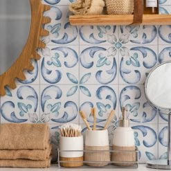 Outlet 🎉 Merola Tile Saint Germain Gele Deco Flore 5-3/4" X 5-3/4" Porcelain Floor And Wall Tile 🤩