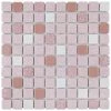 Budget 🔔 Merola Tile Crystalline Square 11.75" X 11.75" Pink Porcelain Mosaic Tile 🌟