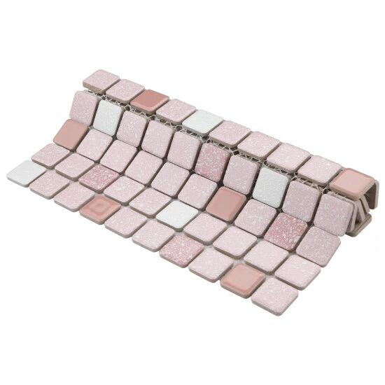 Budget π Merola Tile Crystalline Square 11.75" X 11.75" Pink Porcelain Mosaic Tile π - Image 3