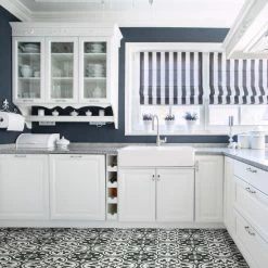 Outlet ✔️ Merola Tile Arte Clover White 9-3/4" X 9-3/4" Porcelain Floor And Wall Tile 🌟