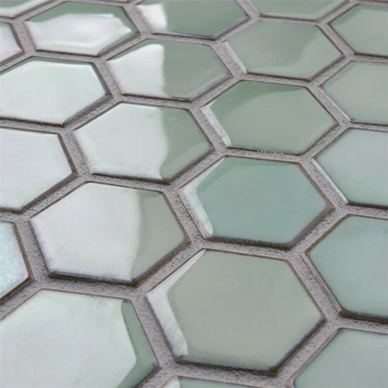Deals π Merola Tile Hudson 2" Due Hex Mint Green 12.50" X 11.25" Porcelain Mosaic β - Image 7